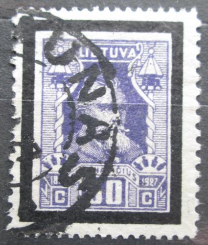 Potovn znmka Litva 1927 Jonas Basanaviius, lka Mi# 277 Kat 4