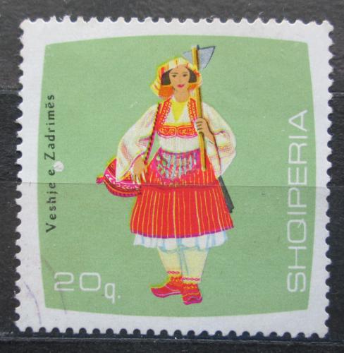Poštovní známka Albánie 1967 Lidový kroj Zadrima Mi# 1178