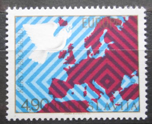Poštovní známka Jugoslávie 1977 Mapa Evropy Mi# 1692