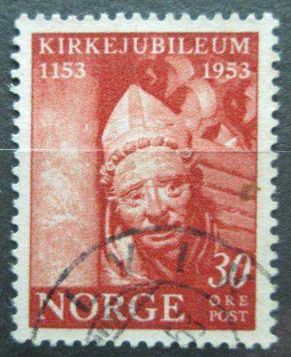 Poštovní známka Norsko 1953 Hlava biskupa Mi# 383