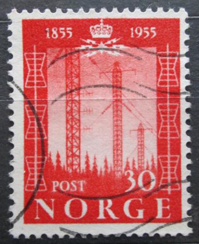 Poštovní známka Norsko 1953 Rozhlasový vysílaè Mi# 388