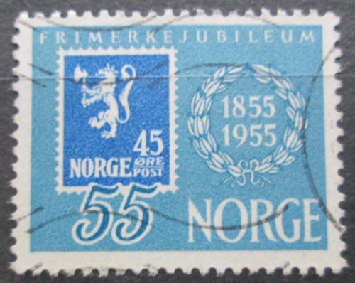 Poštovní známka Norsko 1955 První známky, 100. výroèí Mi# 392