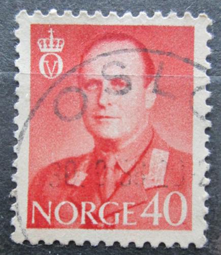 Poštovní známka Norsko 1958 Král Olaf V. Mi# 420