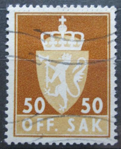 Poštovní známka Norsko 1957 Státní znak, doplatní Mi# 77