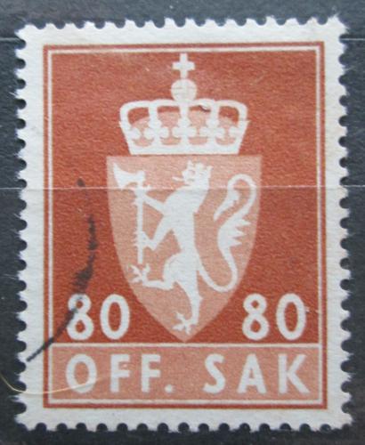 Poštovní známka Norsko 1958 Státní znak, doplatní Mi# 81