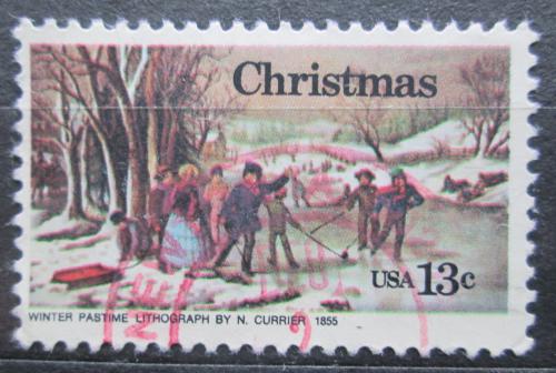 Poštovní známka USA 1976 Vánoce, umìní, Nathaniel Currier Mi# 1288