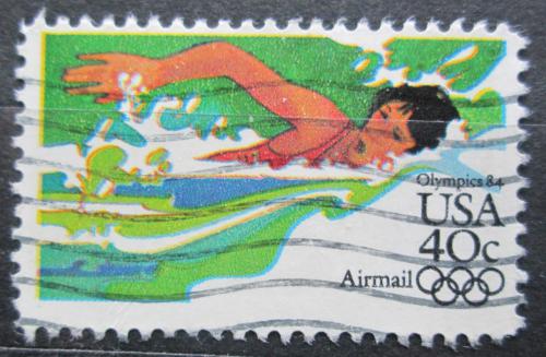 Poštovní známka USA 1983 LOH Los Angeles, plavání Mi# 1624 A