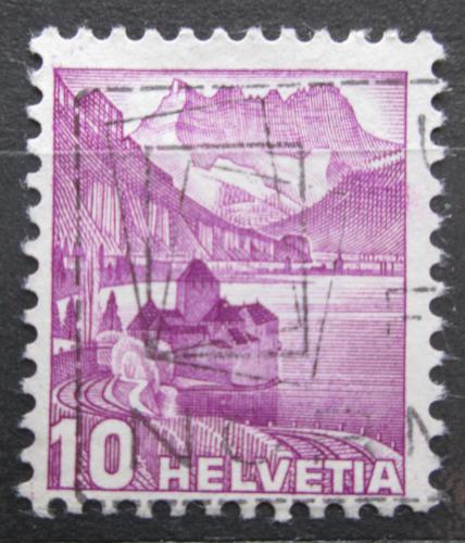 Poštovní známka Švýcarsko 1936 Zámek Chillon Mi# 299
