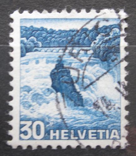 Poštovní známka Švýcarsko 1936 Rýnský vodopád Mi# 303