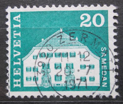 Poštovní známka Švýcarsko 1968 Dùm v Samedan Mi# 881