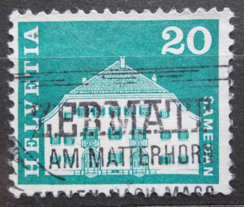 Poštovní známka Švýcarsko 1968 Dùm v Samedan Mi# 881