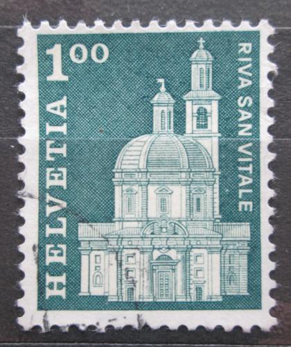 Poštovní známka Švýcarsko 1968 Kostel v Riva San Vitale Mi# 884