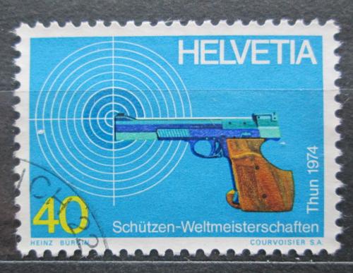 Poštovní známka Švýcarsko 1974 Pistole Mi# 1019