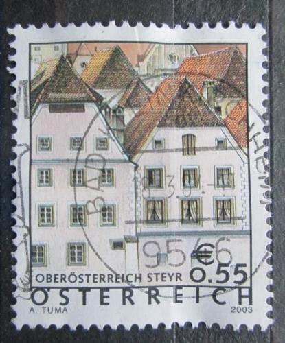 Potovn znmka Rakousko 2003 Gotick domy v Steyeru Mi# 2415