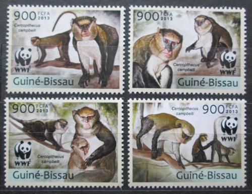 Poštovní známky Guinea-Bissau 2013 Koèkodan Campbellùv, WWF Mi# 6644-47 Kat 12€