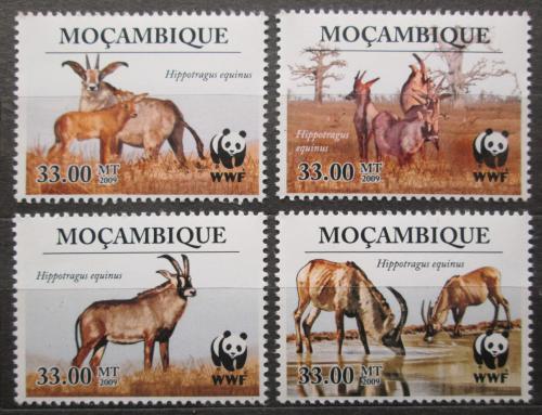Poštovní známky Mosambik 2010 Antilopa koòská, WWF Mi# 3658-61 Kat 6.50€