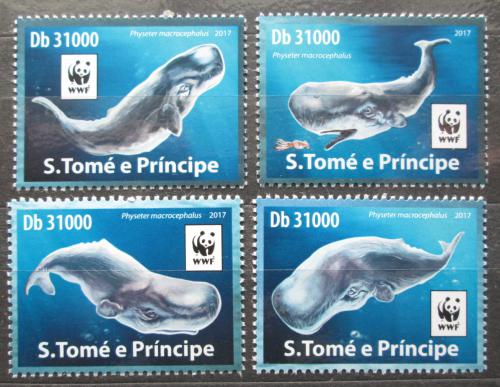 Poštovní známky Svatý Tomáš 2017 Vorvaò obrovský, WWF Mi# 7408-11 Kat 12€