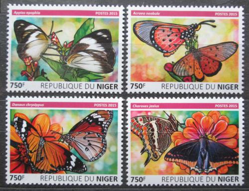 Poštovní známky Niger 2015 Motýli Mi# 3747-50 Kat 12€