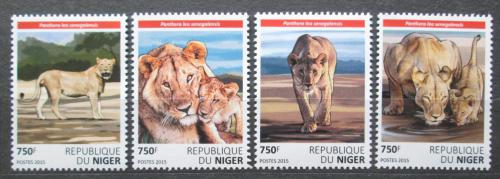 Poštovní známky Niger 2015 Lvi Mi# 3839-42 Kat 12€