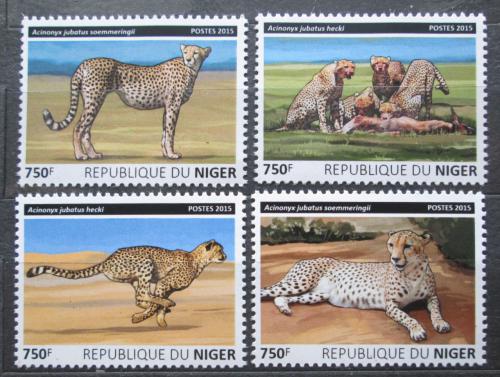 Poštovní známky Niger 2015 Gepardi Mi# 3835-38 Kat 12€