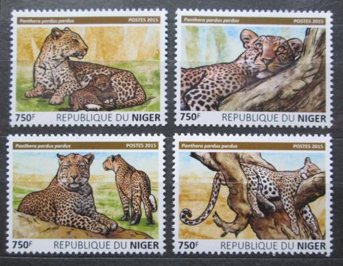 Poštovní známky Niger 2015 Levharti Mi# 3831-34 Kat 12€