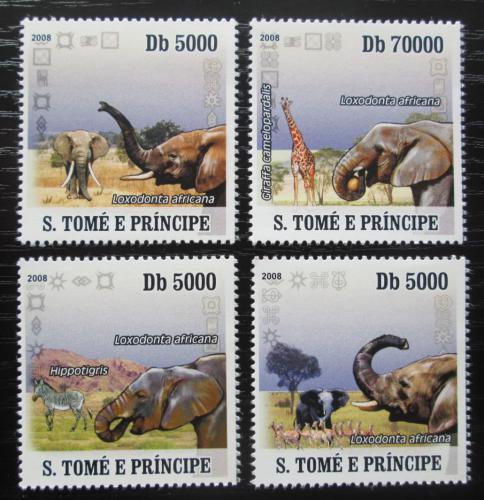 Poštovní známky Svatý Tomáš 2008 Slon africký Mi# 3420-23 Kat 12€
