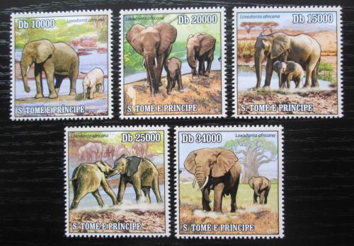 Poštovní známky Svatý Tomáš 2010 Slon africký Mi# 4464-68 Kat 11€