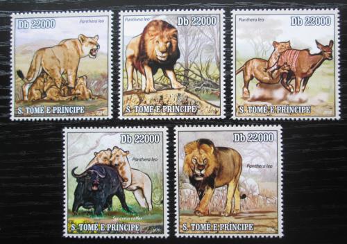 Poštovní známky Svatý Tomáš 2010 Lvi Mi# 4454-58 Kat 11€