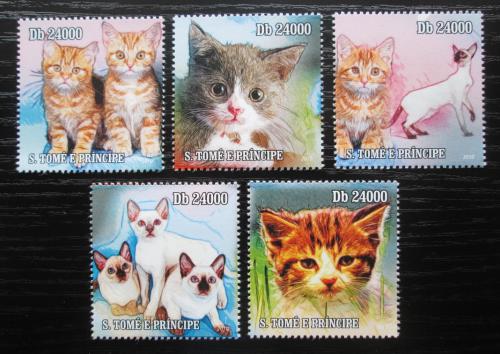 Poštovní známky Svatý Tomáš 2010 Koèky Mi# 4610-14 Kat 12€
