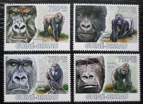 Poštovní známky Guinea-Bissau 2009 Gorily Mi# 4178-81 Kat 12€
