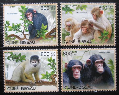 Poštovní známky Guinea-Bissau 2012 Opice Mi# 6231-34 Kat 13€