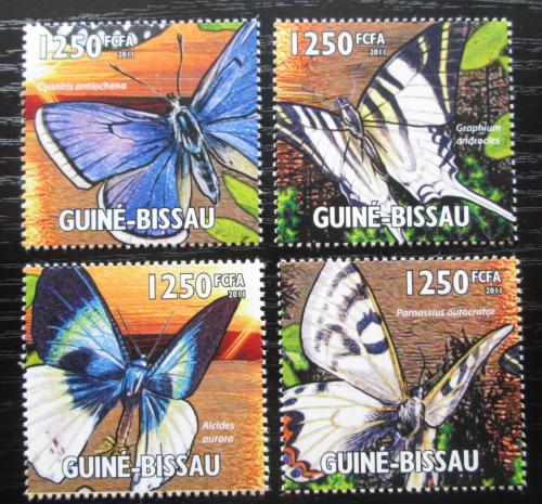 Poštovní známky Guinea-Bissau 2011 Motýli Mi# 5338-41 Kat 20€