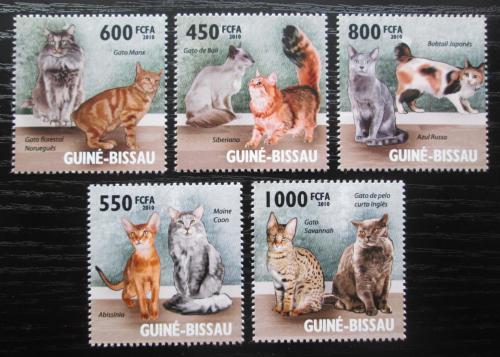 Poštovní známky Guinea-Bissau 2010 Koèky Mi# 4575-79 Kat 14€