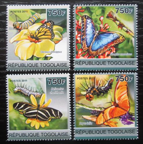 Poštovní známky Togo 2011 Motýli Mi# 3899-3902 Kat 12€