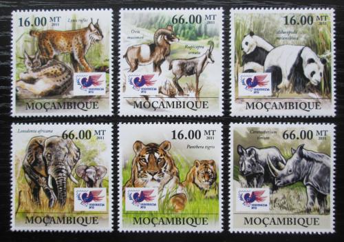 Poštovní známky Mosambik 2011 Ohrožená fauna Mi# 5323-28 Kat 23€