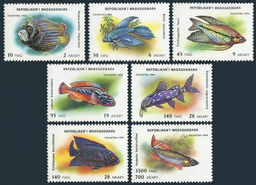 Poštovní známky Madagaskar 1994 Ryby Mi# 1717-23