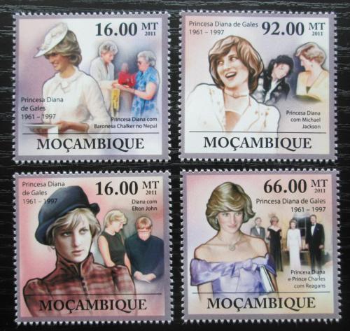 Poštovní známky Mosambik 2011 Princezna Diana Mi# 4514-17 Kat 11€