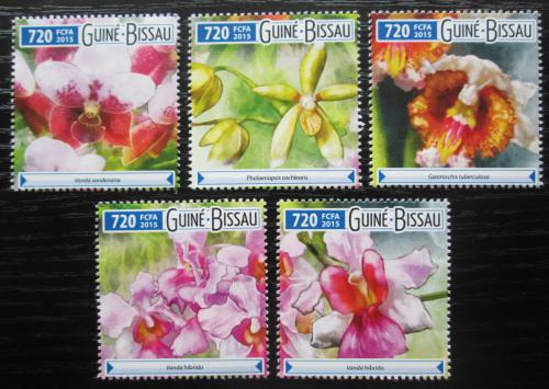 Poštovní známky Guinea-Bissau 2015 Orchideje Mi# 8181-85 Kat 13.50€