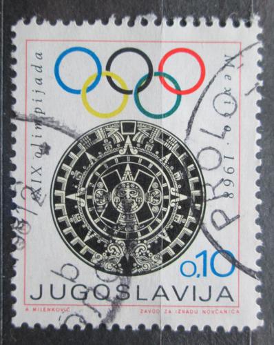 Poštovní známka Jugoslávie 1968 LOH Mexiko, daòová Mi# 35