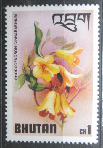 Poštovní známka Bhútán 1976 Rhododendron cinnabarinum Mi# 638
