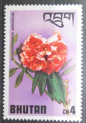 Poštovní známka Bhútán 1976 Rhododendron stromový Mi# 641
