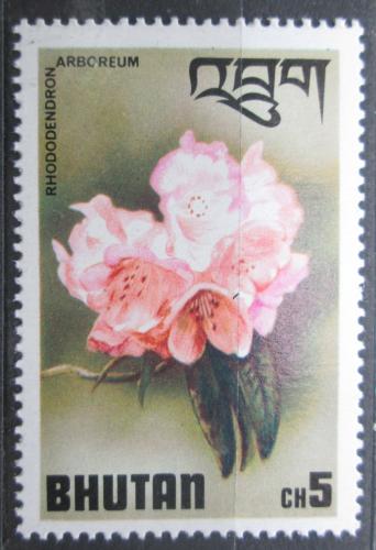Poštovní známka Bhútán 1976 Rhododendron stromový Mi# 642