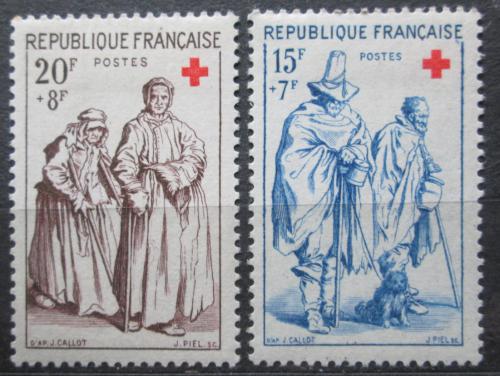 Poštovní známky Francie 1957 Èervený køíž Mi# 1175-76 Kat 8€ 