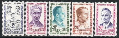 Poštovní známky Francie 1959 Osobnosti Mi# 1242-46