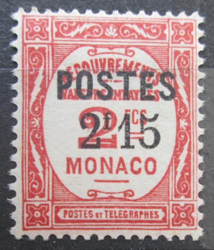 Poštovní známka Monako 1937 Doplatní pøetisk Mi# 160 Kat 15€