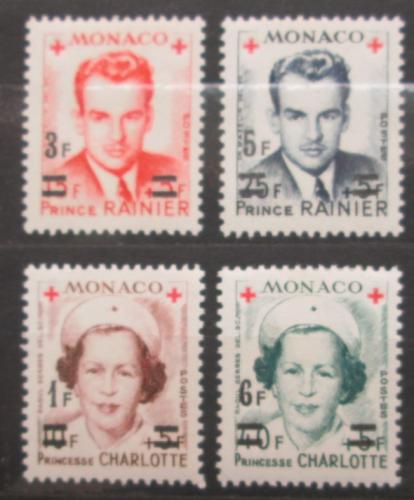 Poštovní známky Monako 1949 Rainier III a Charlotte RARITA Mi# 397-400 A Kat 100€