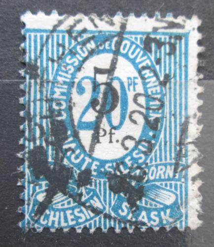 Potovn znmka Horn Slezsko 1920 Nominln hodnota petisk Mi# 10 Kat 4