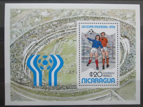 Poštovní známka Nikaragua 1978 MS ve fotbale Mi# Block 108 Kat 6.50€