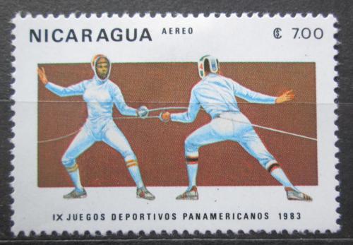 Poštovní známka Nikaragua 1983 Šerm Mi# 2405