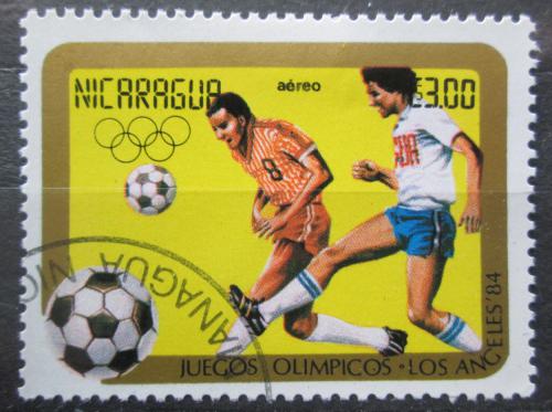 Poštovní známka Nikaragua 1984 LOH Los Angeles, fotbal Mi# 2526